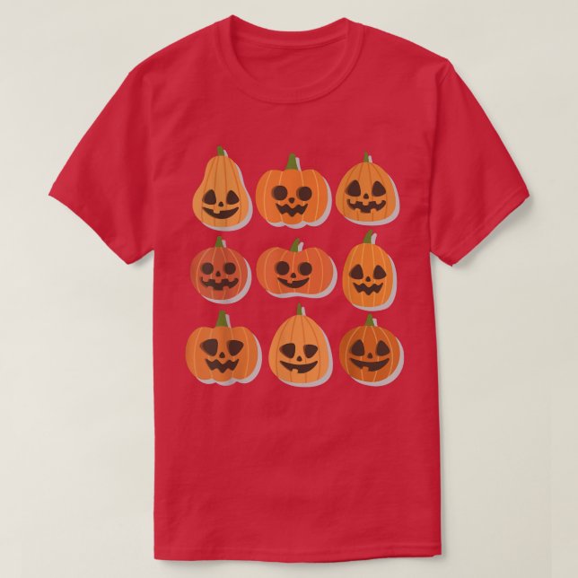 Womens Hello Fall Thanksgiving Halloween Pumpkin V T-Shirt (Design Front)