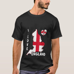 Womens Hello London I Love England Map Flag Proud T-Shirt