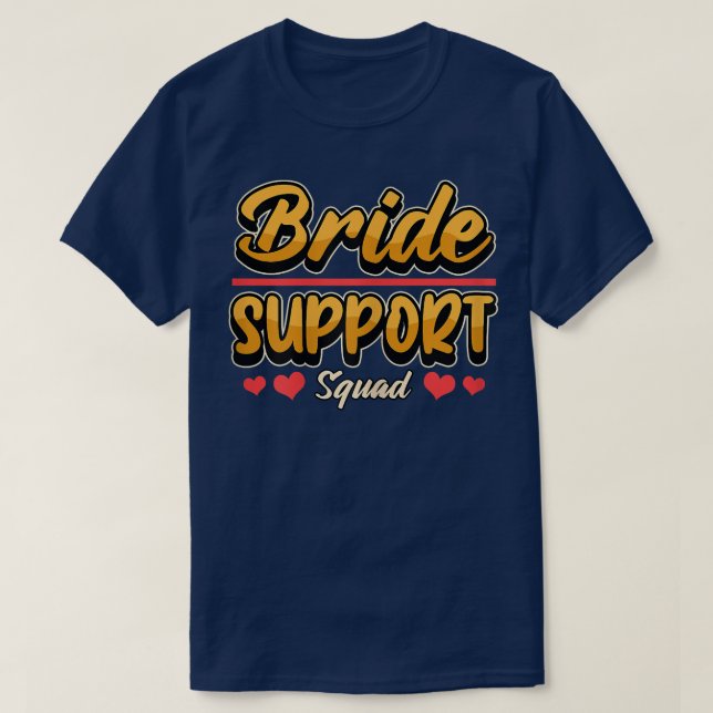 Womens Hen Night Hen Party Bride support Squad  T-Shirt (Design Front)