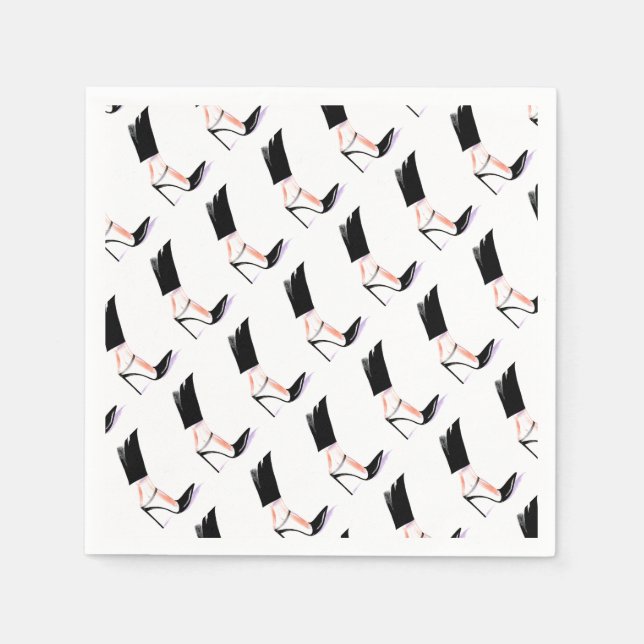 Women's high-heeled shoes napkin (Front)