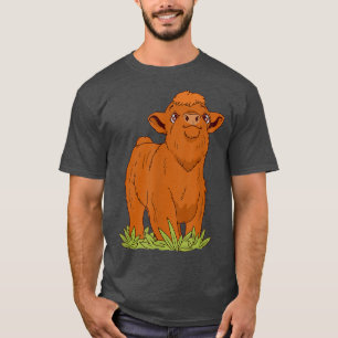 Womens Highland Cow Farmers Longhorn Cattle  T-Shirt