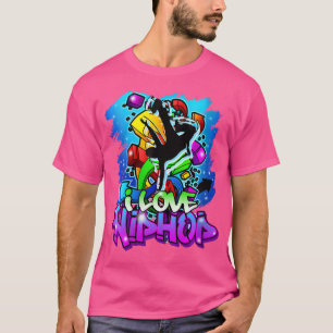 Womens Hiphop For Rapper Men Beatbox Rap Graffit T-Shirt