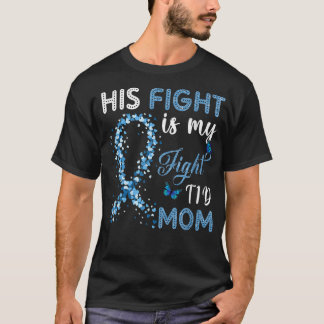 Womens His Fight Is My Fight T1D Mum Diabetes Awar T-Shirt
