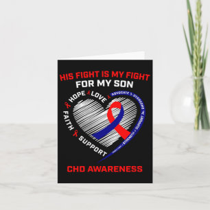 Womens His Fight Son Chd Awareness Heart Disease G Card