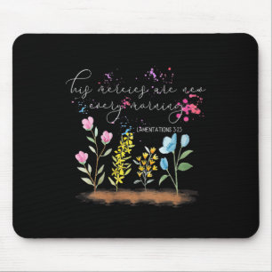 Womens His Mercies Are New Every Morning Religious Mouse Mat