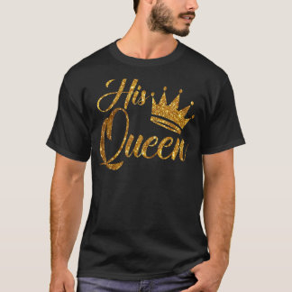 Womens His Queen Crown Romantic Husband And Wife A T-Shirt