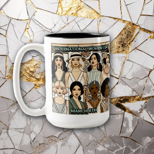 Women's History Day and Month Two-Tone Coffee Mug