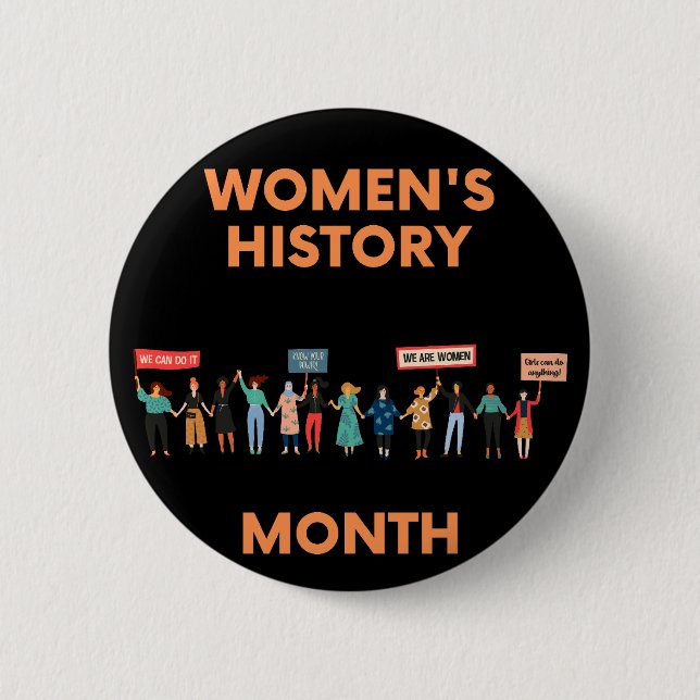 Women's History Month 6 Cm Round Badge (Front)