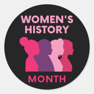 Women's History Month Classic Round Sticker