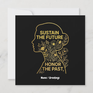 Women's History Month Eco-Feminist Sustain Future Invitation
