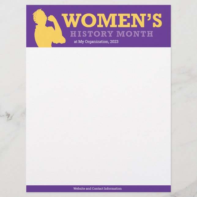 Women's History Month Flyer Template (Front)