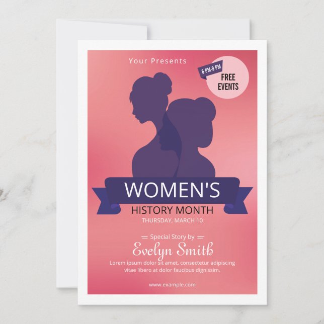 Women's History Month Invitation Flyer (Front)