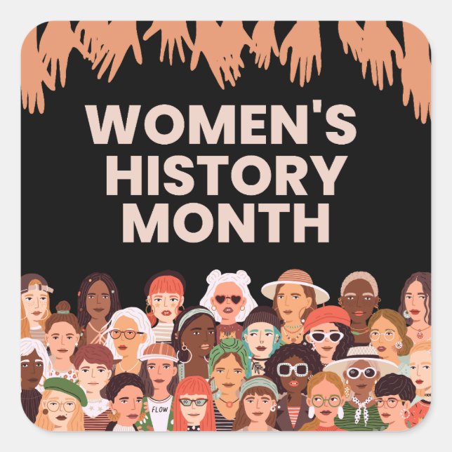 Women's History Month Square Sticker (Front)