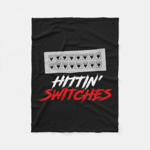 Womens Hittin Switches Funny Network Admin Tech Hu Fleece Blanket