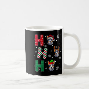 Womens Ho Ho Ho Blue Heeler Dog Matching Christmas Coffee Mug