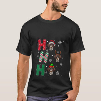 Womens Ho Ho Ho German Shorthaired Pointer Dog Chr T-Shirt