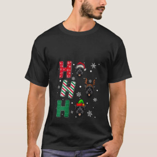 Womens Ho Ho Ho Giant Schnauzer Dog Lover Christma T-Shirt