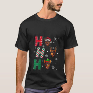 Womens Ho Ho Ho Kelpie Dog Lover Matching Christma T-Shirt