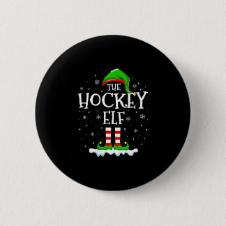 Womens hockey elf squad xmas family matching group 6 cm round badge