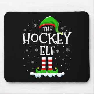 Womens hockey elf squad xmas family matching group mouse mat