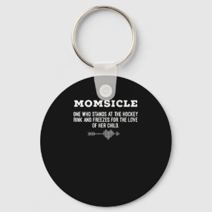 Womens Hockey Mom Momsicle Definition T-Shirt Key Ring