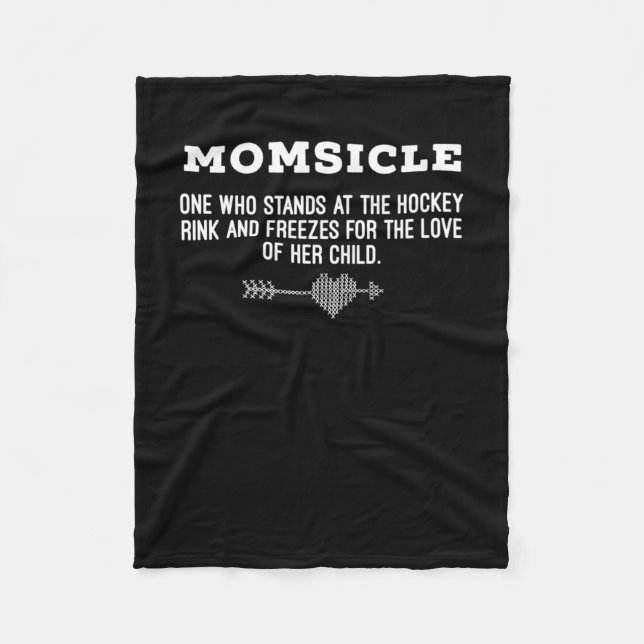 Womens Hockey Mum Momsicle Definition T-Shirt Fleece Blanket (Front)