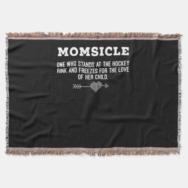 Womens Hockey Mum Momsicle Definition T-Shirt Throw Blanket (Front)