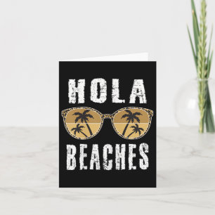 Womens Hola Funny Pineapple Beach Summer Vacation Card