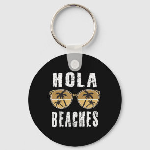 Womens Hola Funny Pineapple Beach Summer Vacation Key Ring