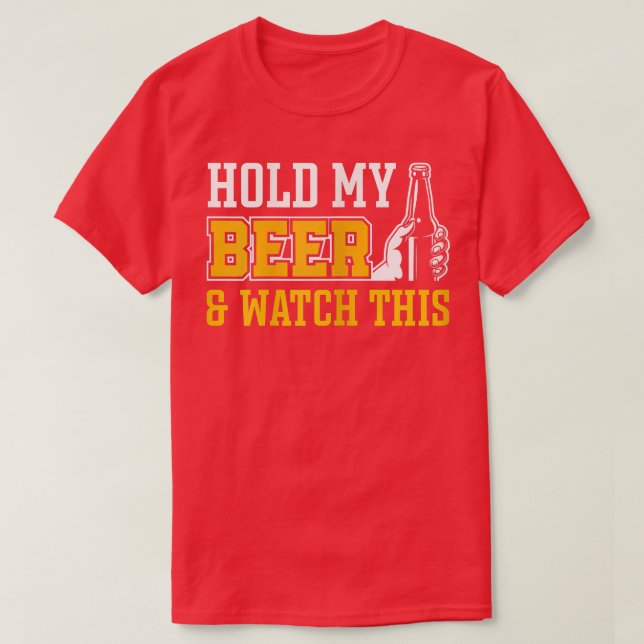 Womens Hold My Beer And Watch This Beers Drunk Bee T-Shirt (Design Front)