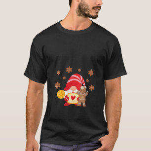 Womens Holiday Gnome With Gingerbread And Candy Ca T-Shirt