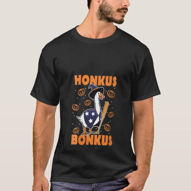Womens Honkus Bonkus  Funny Halloween Goose Honk M T-Shirt (Front)