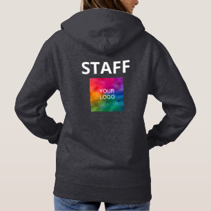 Womens Hoodies Staff Crew Member Company Logo Here