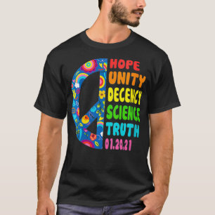 Womens HOPE UNITY DECENCY SCIENCE TRUTH Equality T-Shirt