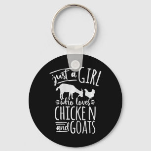 Womens Horse Shirt Just A Girl Who Loves Chicken A Key Ring