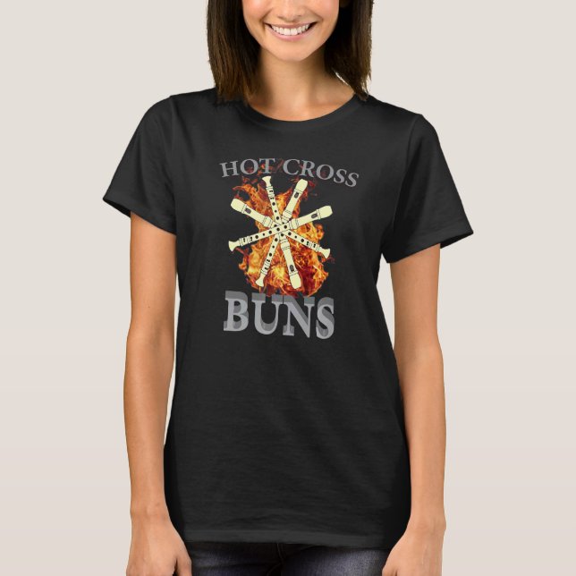 Womens Hot Cross Buns Pattern For Dad   T-Shirt (Front)
