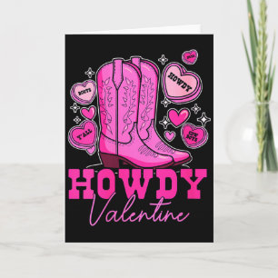 Womens Howdy Valentine _ Cute Pink Cowboy Boots We Card