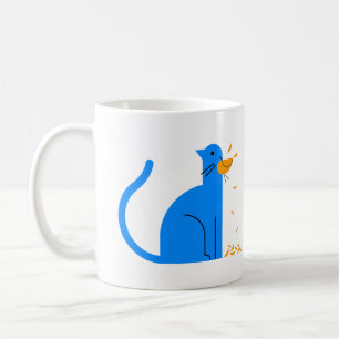 Women's Hungry Cat & Feathers Coffee Mug
