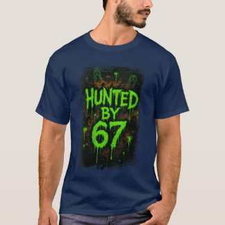 Womens Hunted by 67 Horror Graffiti Design VNeck g T-Shirt