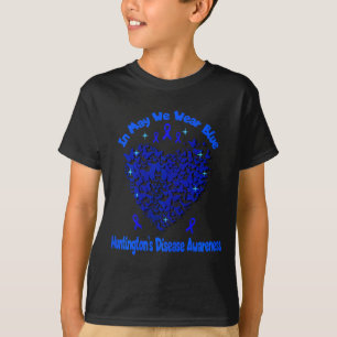 Womens Huntingtons Disease Awareness I Wear Blue I T-Shirt