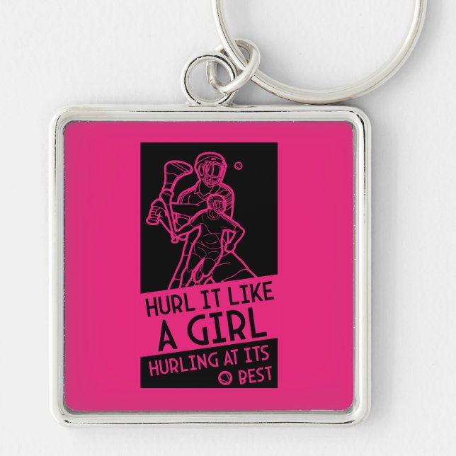 Women's Hurling Sport Key Ring (Front)