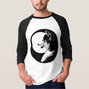 Women's Husky Baseball Jersey Shirt Sled Dog Shirt