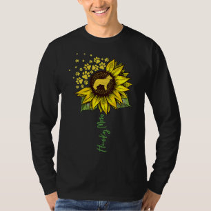 Womens Husky Mum Sunflower Siberian Husky Dog Mo T-Shirt