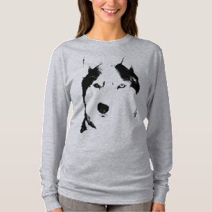Women's Husky Shirt Husky Malamute Sled Dog Shirts