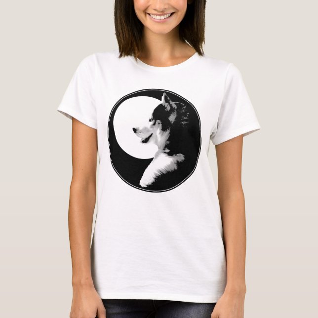 Womens Husky Tank Top Shirt Sled Dog Lady's Shirt (Front)