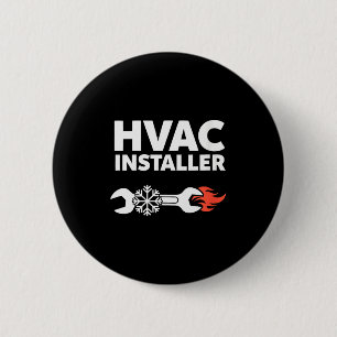 Womens Hvac Installer Funny Hvac Tech Technician F 6 Cm Round Badge