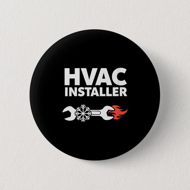 Womens Hvac Installer Funny Hvac Tech Technician F 6 Cm Round Badge (Front)