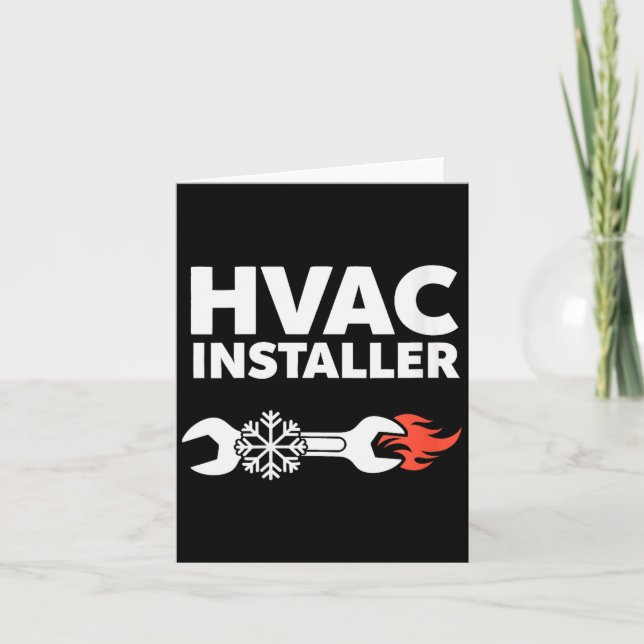 Womens Hvac Installer Funny Hvac Tech Technician F Card (Front)
