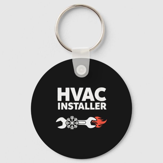 Womens Hvac Installer Funny Hvac Tech Technician F Key Ring (Front)
