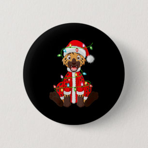 Womens Hyena Christmas Lights Santa Costume Cute A 6 Cm Round Badge
